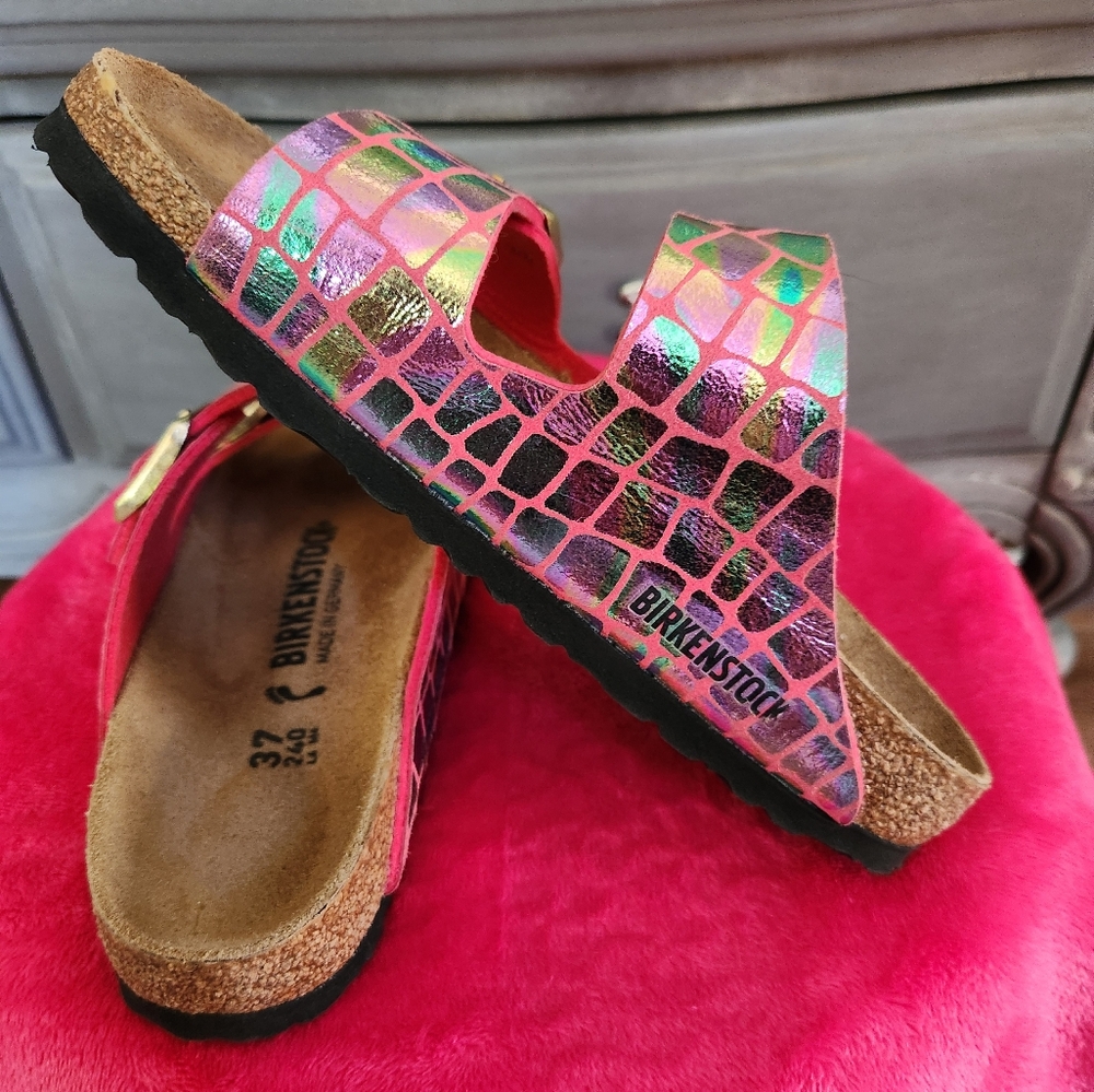 Birkenstock Arizona Gator Gleam Pink - Picture 5 of 8